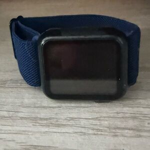 Apple Black Smartwatch with Blue Band